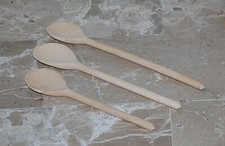 CUCCHIAI CUCCHIAIO LEGNO FAGGIO ROBUSTO ITALY SET 3 PZ CM 35 30 25