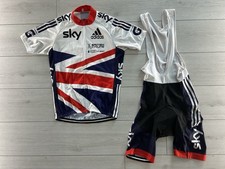 Team Sky Adidas bavaglino ciclismo pantaloncino e maglia manica corta uomo media
