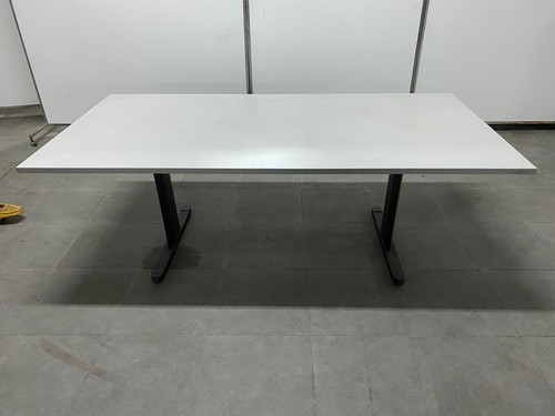 Tavolo riunioni bianco 200x100 - bianco,