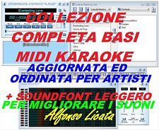 BASI MIDI KARAOKE RACCOLTA COMPLETA ORDIN. E AGG. OTTOBRE 2025 + MODIFICA SUONI