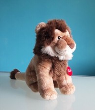 "TRUDI" peluche, Leone colore marrone chiaro, marrone scuro, altezza 28 cm.