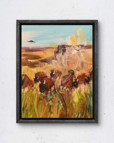 Faris art buffalo stampede - art-buffalo,