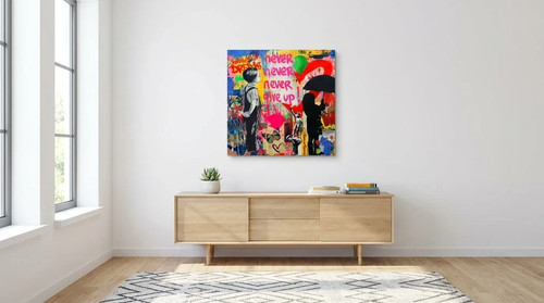 Banksy omaggio 90x90 - , cm