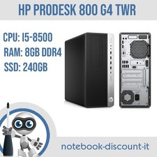 PC DESKTOP HP ProDesk 800 G4 TOWER. Cpu i5-8500 Ram 8Gb DDR4 SSD 240Gb Win11pro