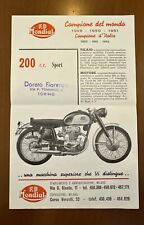Moto Mondial 200 Sport depliant anni 50 originale