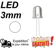 20x LED 3mm Blanches – Ultra