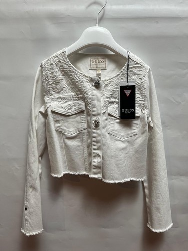 Giubbino jeans bianco - giubbino,