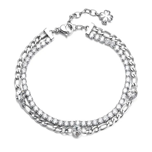 Bracciale tennis donna acciaio - bracciale,