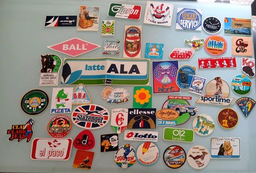 Lotto adesivi vintage anni - lotto,