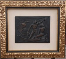 Scultura In Bronzo Di Ugo Attardi , Il Viaggio Di Ulisse , Arte Contemporanea