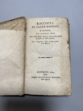Libro Antico 1802 Raccolta di Sacre Novene - Macerata Capitani
