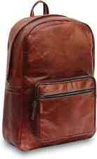 Grande vendita zaino in pelle di capra borsa zaino per laptop vintage marrone...
