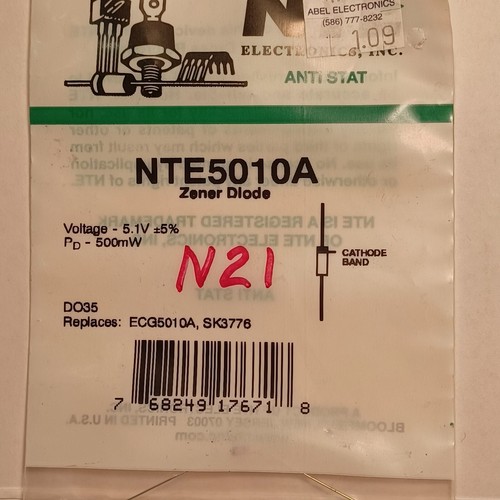 Diodo nte5010a zener - diodo,
