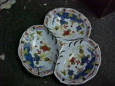 AMM Pottery 23020 FAENZA GAROFANO Servizio piatto tre pezzi 12" Made in Italy