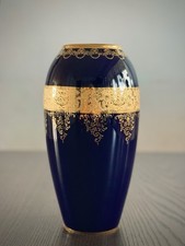 Vaso porcellana oro blu