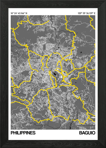 Mappa stradale della città - , di