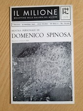bollettino della galleria del milione n 132,1969 Domenico spinosa