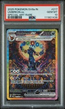 2025 Pokemon Umbreon ex Special Art Rare Indonesian SV8a #217 PSA 10 GEM MINT