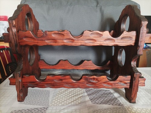 Portabottiglie legno rustico - rustico, 6
