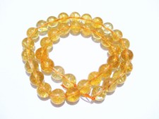 1 filo/38pz di perline pietre tondo in quarzo citrino  naturle 10mm bijoux