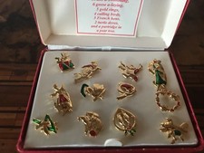Rare! Vintage Lot Christmas Pin Spillette Di Natale