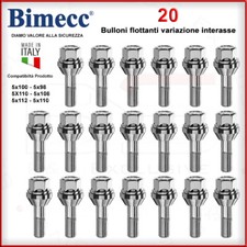 Kit Bulloni flottanti variazione interasse 14x1,5 Opel Seat Skoda VW 5x112-5x110