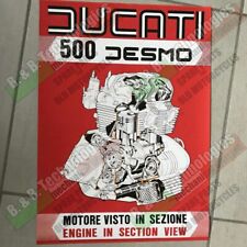 POSTER MANIFESTO DUCATI 500 SPORT DESMO PARALLELO 70 Cm X 50 Cm (MA27)