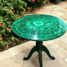 Tavolo rotondo in malachite