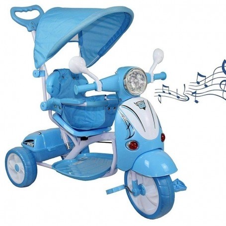 Triciclo scooter blu spinta - scooter,