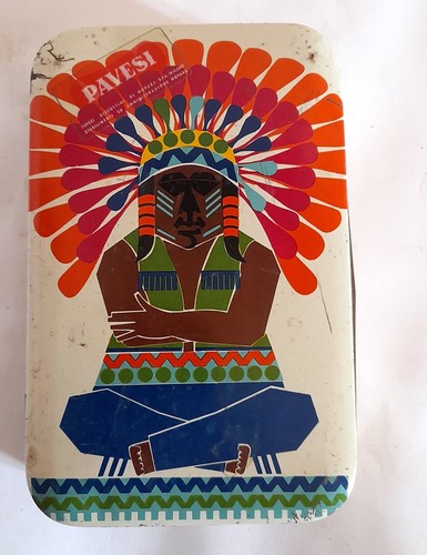 Scatola latta pavesi - pavesi, vintage