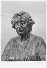 AL8-71D) CARTOLINA SCULTORE FRANCESCO DA MESSINA RITRATTO DI VECCHIA