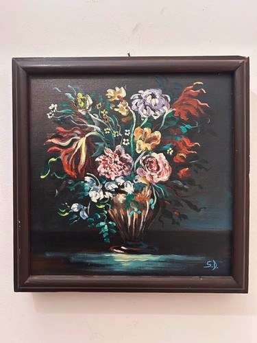 Olio pannello telato 20x20 - olio,