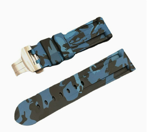 Camo blue rubber strap - mm,