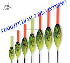 galleggiante rizov filo passante interno starlight 3 mm. pesca mare carpa lago