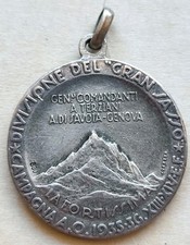 MEDAGLIA DIVISIONE DEL GRAN SASSO CAMPAGNA AFRICA ORIENTALE ARGENTO 800 ASCARI 