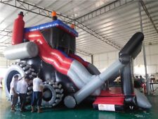 Gioco Gonfiabile Scivolo Trattore   Incluso Motore 7x4x6 H