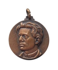 *HH* Medaglia Antonio Locatelli Eroe Aviatore Poeta Bergamo Bergamaschi Lorioli