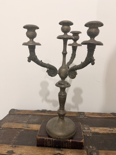 Antico candelabro metallo - candelabro,