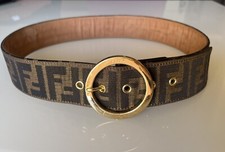 FENDI CINTURA IN TELA E PELLE 85/34 8C0129 LX6-079