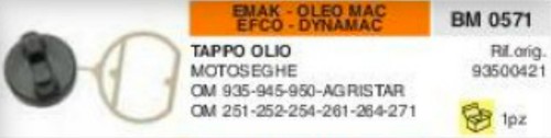 93500421 tappo olio motosega - olio,