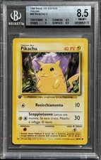 POKÉMON~PIKACHU~58/102~SET BASE~1A EDIZIONE~ITALIANO~BGS 8.5
