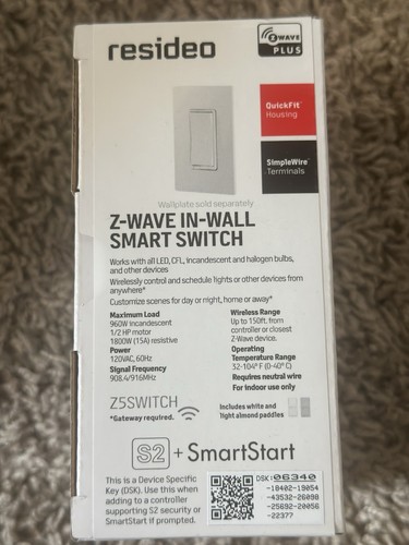 Honeywell home z5switch wave - honeywell,