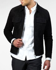Giacca Slim Fit In Pelle Di