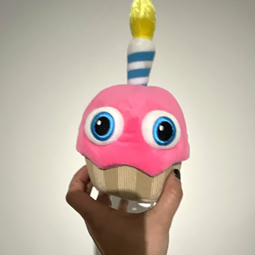 Peluche pupazzo cupcake rosa