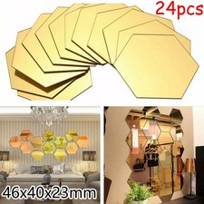 24PCS Hexagon Acrylic Mirror