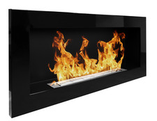 Campo24 camino a etanolo camino da parete 650/900 x 400 mm bioetanolo certificato TÜV camino decorativo