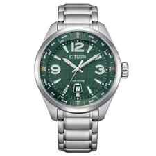 Citizen Orologio Uomo AW1830-88X Urban Traveler EcoDrive Verde Acciaio 42mm