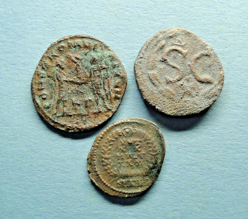 Lotto monete tardo romane - lotto, in