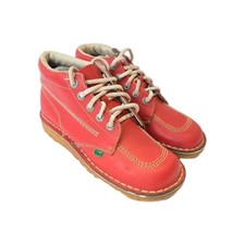 Stivaletti Kickers Kick Hi Core in pelle rossa UK 7 EU 41 da uomo mod scooter escursionismo