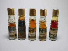 LOTTO 5 FULL Mini Profumi VINTAGE Oli Essenziali Sandalo Musk Opium Patchouli 